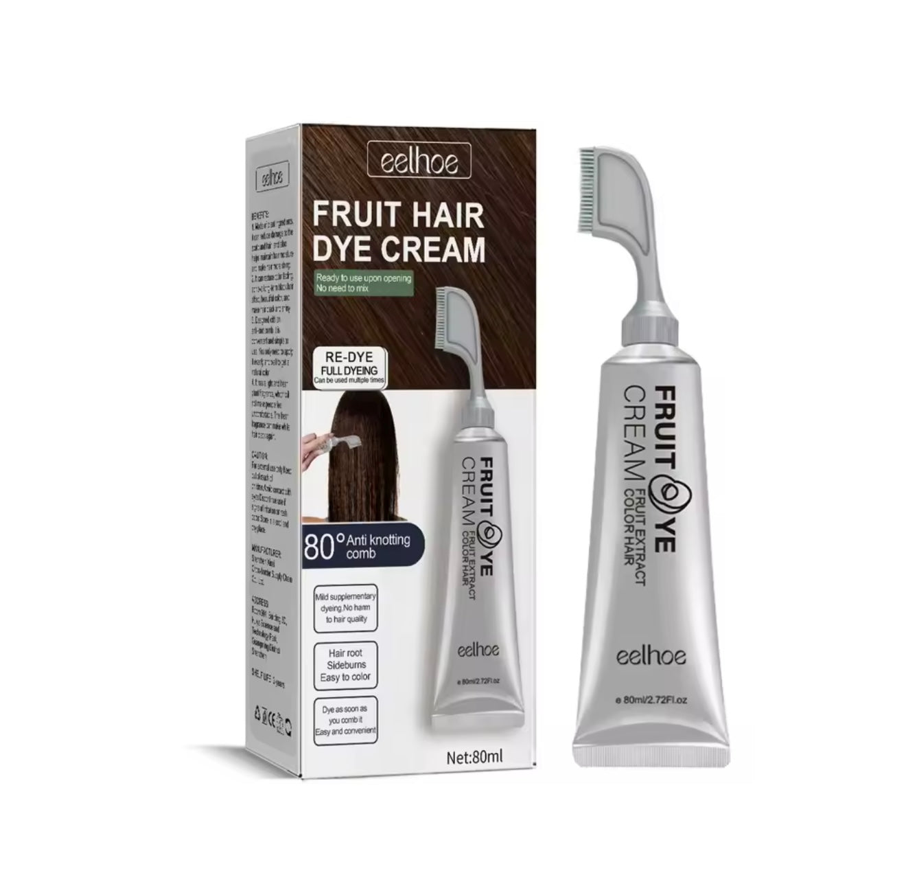 Tinte Pinta Canas con Peine – Color Instantáneo (80 ml) | Sin Amoniaco