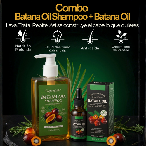 Combo Batana – Shampoo Gypsophila 300ml + Aceite Vinmag Cold Pressed