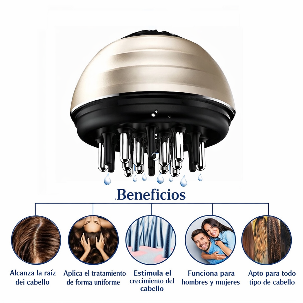 Aplicador con Depósito + Masajeador Scalp – Rutina Fácil y Precisa
