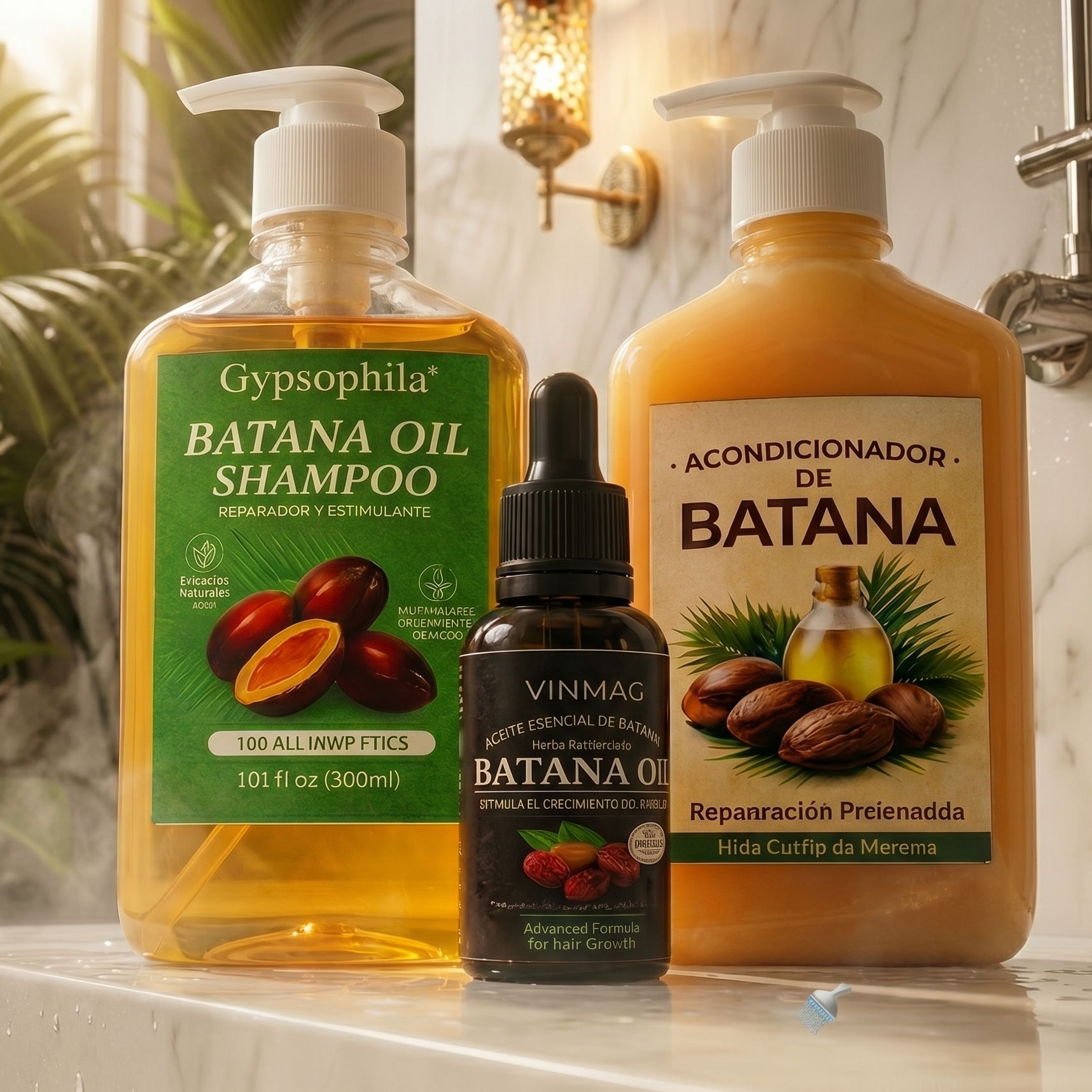 Combo Rutina Completa Batana — Shampoo + Acondicionador + Aceite · 3 Productos